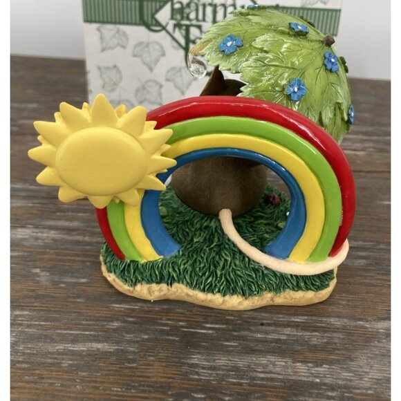 Vtg Fitz & Floyd Charming Tails 2001 Figurine Theres No Rainbow Without The Rain - Picture 3 of 8